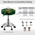 thumbnail image 6 of Renewold Stool Covers Round 13-15 Inch Breathable Irish Bar Stool Cover Vanity Seat Cover Saddle Stool Cover for St Patricks Day Home Bar Office Decor, 2 Count, Highland Cow Shamrock Green, 6 of 6