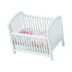 thumbnail image 3 of 1:12 Cuna Cuna muñeca bebé cot accesorios de fotos Finger con colchón cama en miniatura cama para niños para decoraciones de paisaje modelo de, 3 of 9