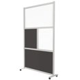 thumbnail image 4 of SpaceMakers 4 Ft Wood Laminate Room Divider – 52" Wide Privacy Partition with Aluminum Frame, 78" High, 4 of 5