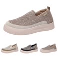 thumbnail image 2 of XIMIN Women's Mesh Loafers Chunky Sole Slip On New Shoes Single Casual Daily Mother Shoes Non-Slip Soft Sole Comfort Lightweight Travel Shoes Fashion Sneaker ﻿, 2 of 8