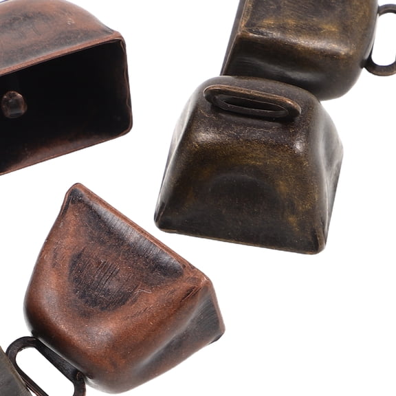 OUNONA Set of 8 Small Metal Cow Bells for Crafts and , Vintage Rustic Noise Makers for Home Decor, Garden, Outdoor Activities