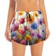 thumbnail image 2 of Balery Colorful Wildflower Meadow Pantalones cortos deportivos para mujer con forro y dos bolsillos, elásticos, para entrenamiento, gimnasio, yoga-X-Large, 2 of 7