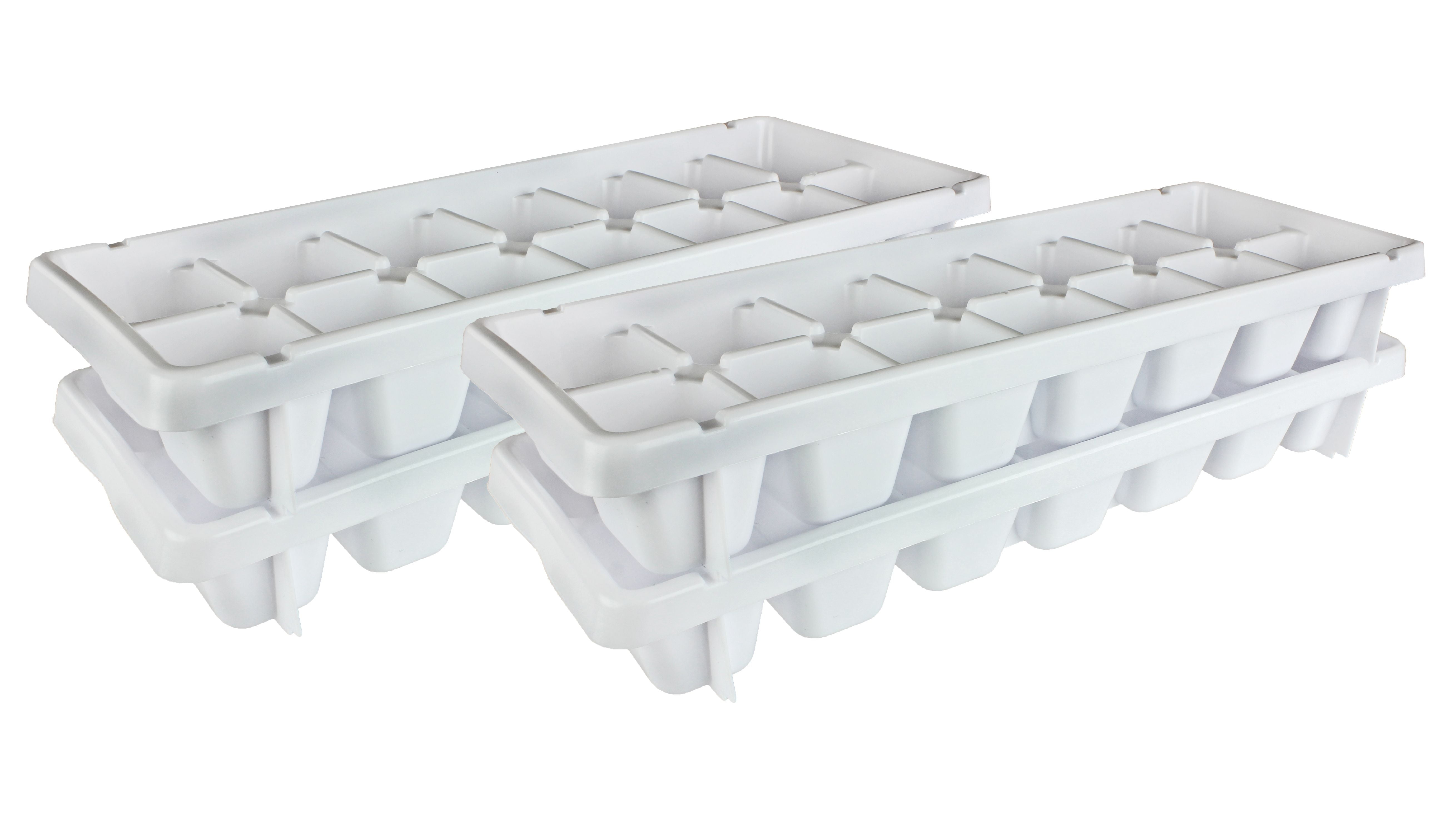 Maven Gifts Stackable Ice Cube Trays NoSpill, EasyTwist Release