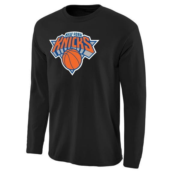 Men's Black New York Knicks Primary Logo Long Sleeve T-Shirt