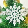thumbnail image 3 of CoreLiving White Plastic Snowflake Ornaments, Snowflake Ornament Set with Hanging Strings, Winter Decor for Christmas Tree, Ceiling, and Mini Tree Decorations, 12-Pack for Winter Wonderland, 3 of 7