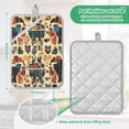 thumbnail image 6 of Yayeee Pot Holders Kitchen Heat Resistant with Pocket 7"x9.8" Cotton Oven Cooking Hot Pads, Red Geometric, 6 of 7