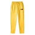 thumbnail image 3 of QTBIUQ Mens Relaxed Fit Athletic Joggers Straight Leg Sweatpants with Deep Pockets for Casual and Lounge Activities Yellow, 3 of 4
