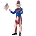 thumbnail image 5 of 4PCS Men's Uncle Sam Costume 4th Of July Costume Halloween Costumes July Fourth Patriotic Party Fancy Dress With Hat, Jacket, Bow Tie, Pants, 5 of 5