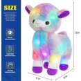 thumbnail image 2 of Peluche de alpaca arcoíris con luces LED 12 pulgadas Sincero, 2 of 5