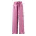 thumbnail image 4 of Women's Casual Loose Fit High Waist Drawstring Pants With Side Pockets, 4 of 6