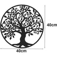 thumbnail image 2 of Outdoor Metal Wall Art, Rustic Black Finish Circle Of Life For Patio Porch Office, 2 of 5