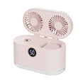 thumbnail image 1 of Ventilateur à Double Tête avec Pulvérisation, Mini Climatiseur, Éclairage Nocturne, Alimentation en Eau et Humidification, Affichage Numérique Intelligent, Refroidisseur d'Air, Petit Ventilateur Domestique, 1 of 7