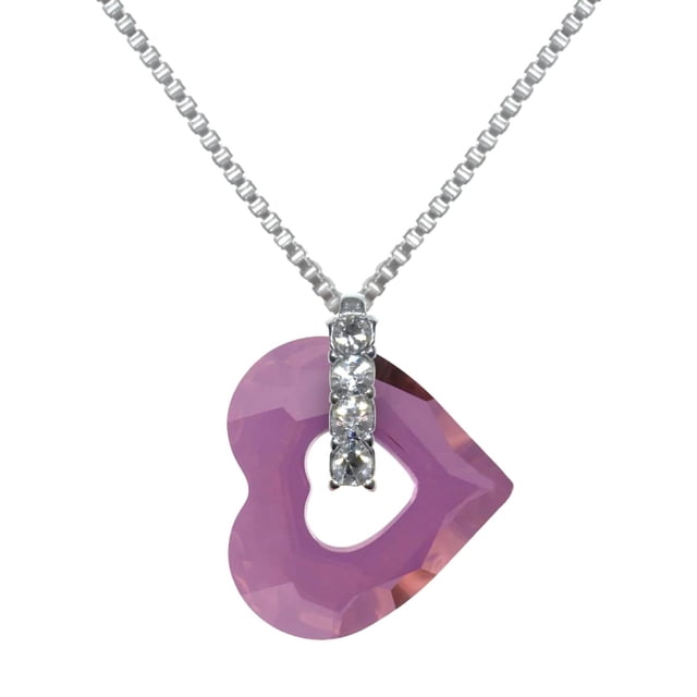 Collar con Cristal Swarovski Jands Joyeria y Moda Baño de Oro 18k JA858 Violeta oscuro