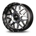thumbnail image 2 of 20x9 Mudder Trucker MT859 Mutiny Black with Machined Face 5x127 5x5 ET0 wheel rim, 2 of 5