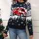 thumbnail image 1 of Suéter de punto para mujer patrón de camión de copo de nieve jerséis de ganchillo traje de vacaciones FLhrweasw Nuevo, 1 of 1