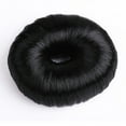 thumbnail image 2 of Hot Women Synthetic Fiber Hair Bun Donuts Ring Blonde Hair Extension Wig Hair Rope Black, 2 of 3