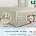 thumbnail image 3 of California Design Den Queen Fitted Sheet Only, Softest 400 Thread Count 100% Cotton Sateen, Deep Pocket, All-Around Elastic, Side Indicators - Taupe, 3 of 7