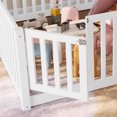 thumbnail image 5 of Bellemave Full Size Floor Bed with Door and Fence, Montessori Floor Bed Full, Wood Floor Bed with High Guardrails, White, 5 of 9