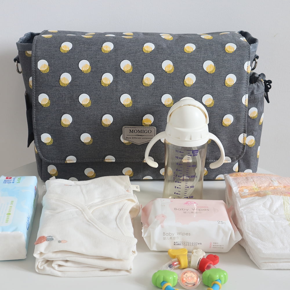 MOMIGO Baby Diaper Caddy Bag - Large Capacity Diaper Caddy Tote Bag Baby Stroller Bag Nursery Storage Bin for Diapers, Wipes & Toys Diaper Bag for Outdoor