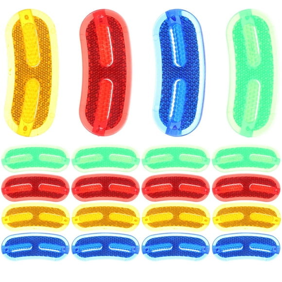 20 reflectores de rueda compactos reemplazables, señales reflectantes profesionales para bicicletas.