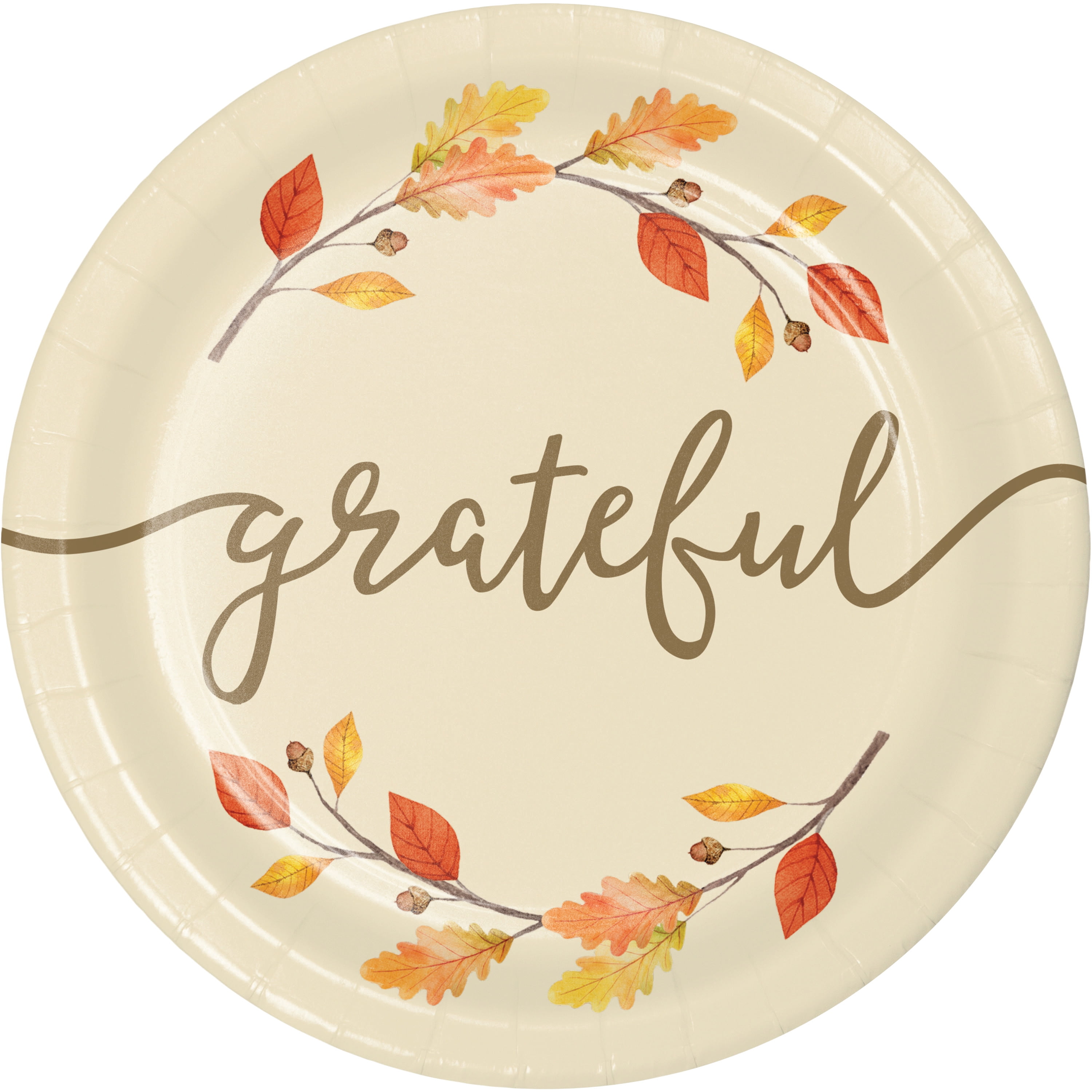 Thankful Dessert Plates, 24 Count Serves 24 Guests