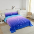 thumbnail image 2 of White Snowflake Comforter Set Twin Size Blue Purple Gradient Bedding Santa Claus Gifts Bedding Comforter Sets Merry Christmas Themed Duvet Insert Happy New Year Xmas Quilt, 2 of 6