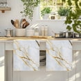 thumbnail image 4 of Marble White Gold Kitchen Towels Set of 1, Modern Marbles Geometric Absorbent Dish Towels for Kitchen, Microfiber Hand Towel, Quick Drying Tea Towel for Cleaning Decorative Dishcloths, 4 of 7