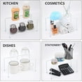 thumbnail image 3 of Estantes de cocina, mini estante de almacenamiento para organizar gabinetes, organizador de estantes de almacenamiento para cocina, refrigerador, gabinete, baño (blanco 2), 3 of 7