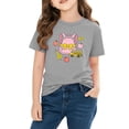 thumbnail image 3 of Piuwrlz Girl Graphic Shirts Tops Girls Short T-Shirts Sleeve Cotton Pullover Gray Size 7 Years, 3 of 10
