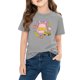 thumbnail image 2 of Blusas y camisas de manga corta con cuello redondo para niños y niñas, camisetas gráficas de manga corta, blusas con estampados bonitos para la temporada escolar., 2 of 9