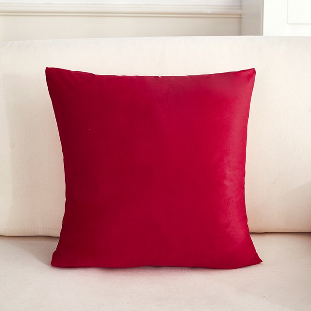 Nvzi 4 fundas de almohada de terciopelo sencillas para sofá, estampado verde, fundas de almohada coloridas, iluminan el ambiente de tu dormitorio, 15,75 x 15,75 pulgadas (rojo)