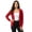 Red, variant on Women’s Lightweight Cotton Blend Zip Up Hoodie Jacket Red 3X-Large