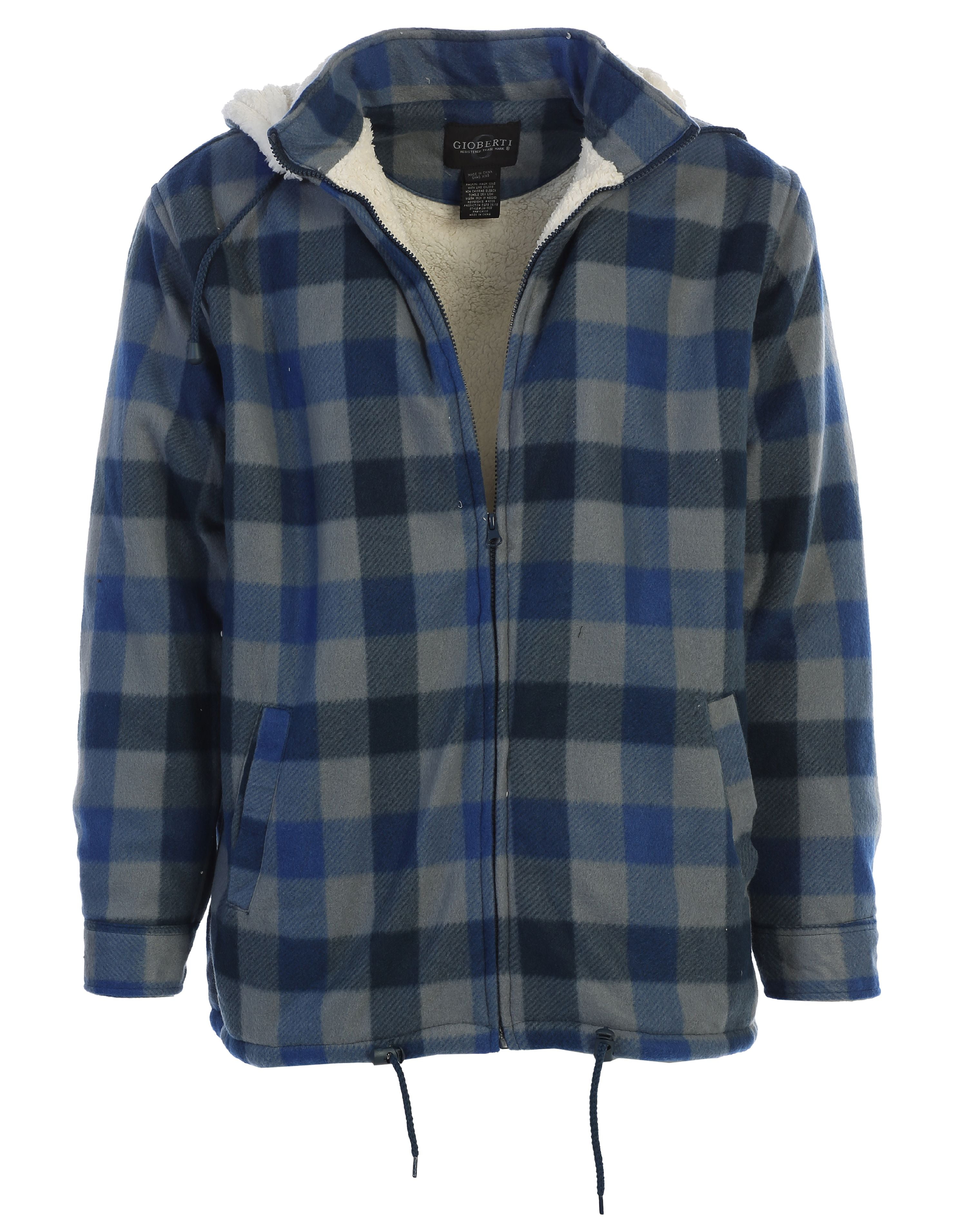Gioberti Mens Sherpa Lined Flannel Jacket With Removable Gioberti Mens Sherpa Lined Flannel Jacket With Removable Hood Com