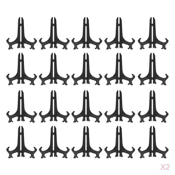 40 Pieces 4 Inch and Small Plate Holder Display Easel Stand