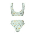 thumbnail image 2 of Honeii Different Breeds of Dogs Print Women’s Bikini Set,Two Piece Swimsuit Bathing Suits,Stylish High Elasticity Swimwear for Beach and Pool, 2 of 7