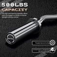 thumbnail image 4 of 47" EZ Curl Weight Lifting Bar, Barbell Bar for Biceps, Triceps, Back and Leg Muscle Group Exercise, Chrome Home Gym Weight Bar with 2 Spring Collars for 2 Inch Weight Plates, 4 of 8