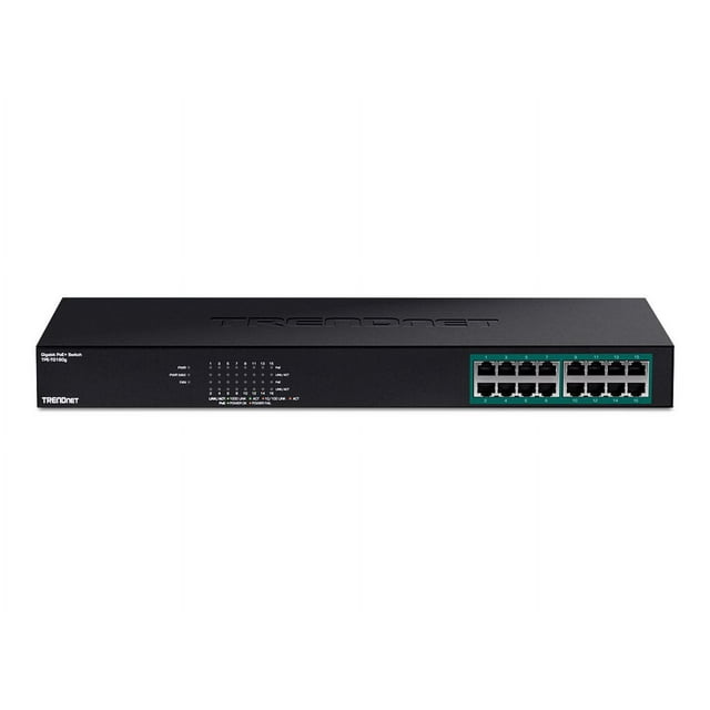 TRENDnet TPE TG160G - Switch - 16 x 10/100/1000 (PoE+) - Montable en Rack - PoE+ (246 W) - Conforme TAA