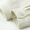 thumbnail image 5 of Men's Casual Solid Color Button-Down Long Sleeve Shirt with Chest Pocket, 5 of 8