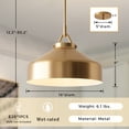 thumbnail image 2 of VersaGlow Premium Metal Pendant Light 16",Versatile Lighting,Ceiling Lights in Dining Room,Living Room,BathRoom, 2 of 9