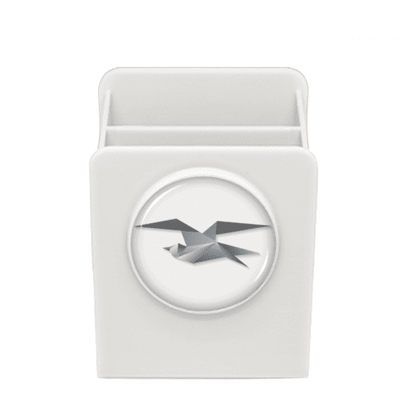 Geometric Crow Origa Pattern Desk Pencil Holder Cup Pen Organizer