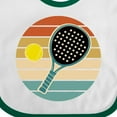 thumbnail image 4 of Inktastic Padel Retro Sunset Boys or Girls Baby Bib, 4 of 4