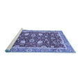 thumbnail image 2 of Ahgly Company Machine Washable Indoor Square Oriental Blue Traditional Area Rugs, 5' Square, 2 of 4
