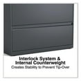 thumbnail image 3 of Alera Lateral File, 3 Legal/Letter/A4/A5-Size File Drawers, Charcoal, 36" x 18.63" x 40.25", 3 of 7