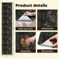 thumbnail image 5 of Peel and Stick Wallpaper 23.6in x 9.8ft Abstract Geometric Design Golden Lines Dark Wood Contact Paper Vinyl Self-Adhesive Removable Wall Paper for Bedroom DIY Home Decor Renter Friendly, 5 of 8