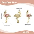 thumbnail image 2 of 21 Pcs Flamingo Charms DIY Pendant Alloy Rhinestone Enamel Pendant Flamingo Pendants Pink Bird Charms Light Gold Flamingo Shaped Animal Pendant, 2 of 5