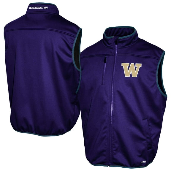 Men's Franchise Club Purple Washington Huskies Softshell Full-Zip Vest