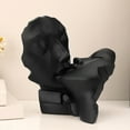 thumbnail image 2 of AMLESO Sculpture en Résine Sculptée rs Figurines Statue Abstraite Artisanat en Collection Couple Noir, 2 of 7