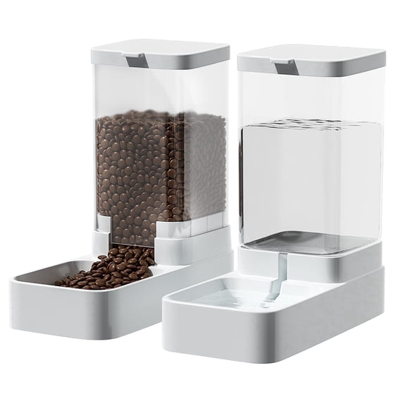 Arsvita Automatic Cat Feeder and Water Dispenser in Set,Automatic Food Feeder and Waterer Set 3.3L with Pet Food Bowl for Small Medium Dog Pets Puppy Kitten Large Capacity