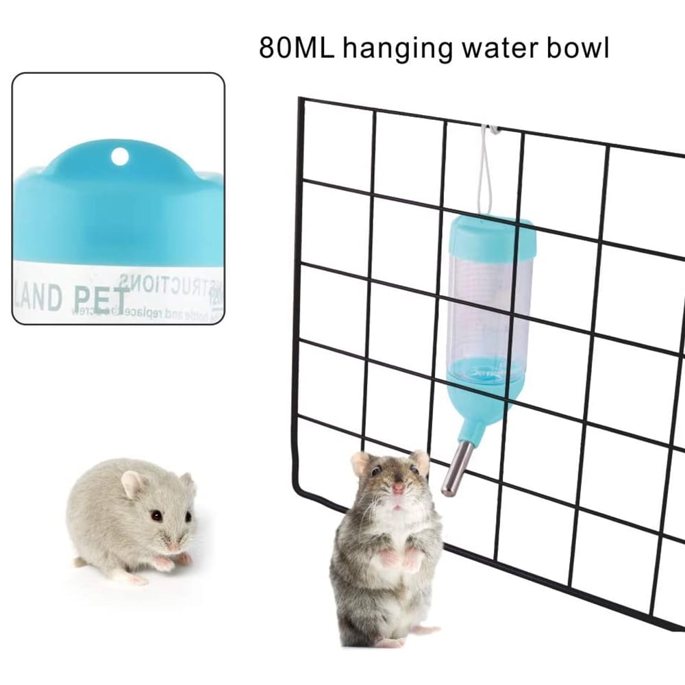 Rongmo Guinea Pig Water Bottle Auto Water Dispenser Automatic Pet Bottle For Hamsters Blue