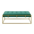 thumbnail image 3 of Amoria Green Rectangle Ottoman in Brushed Gold, 3 of 3